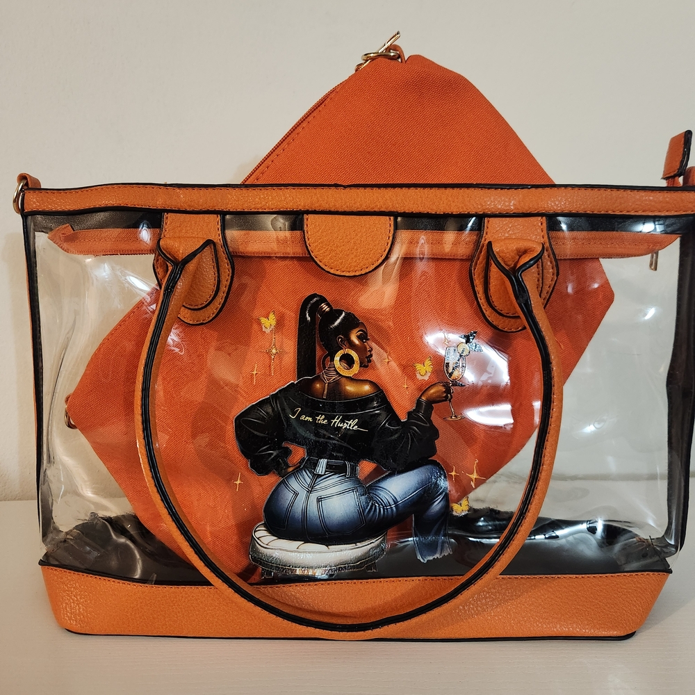 Orange Transparent Tote Bag - Picture 4 of 4